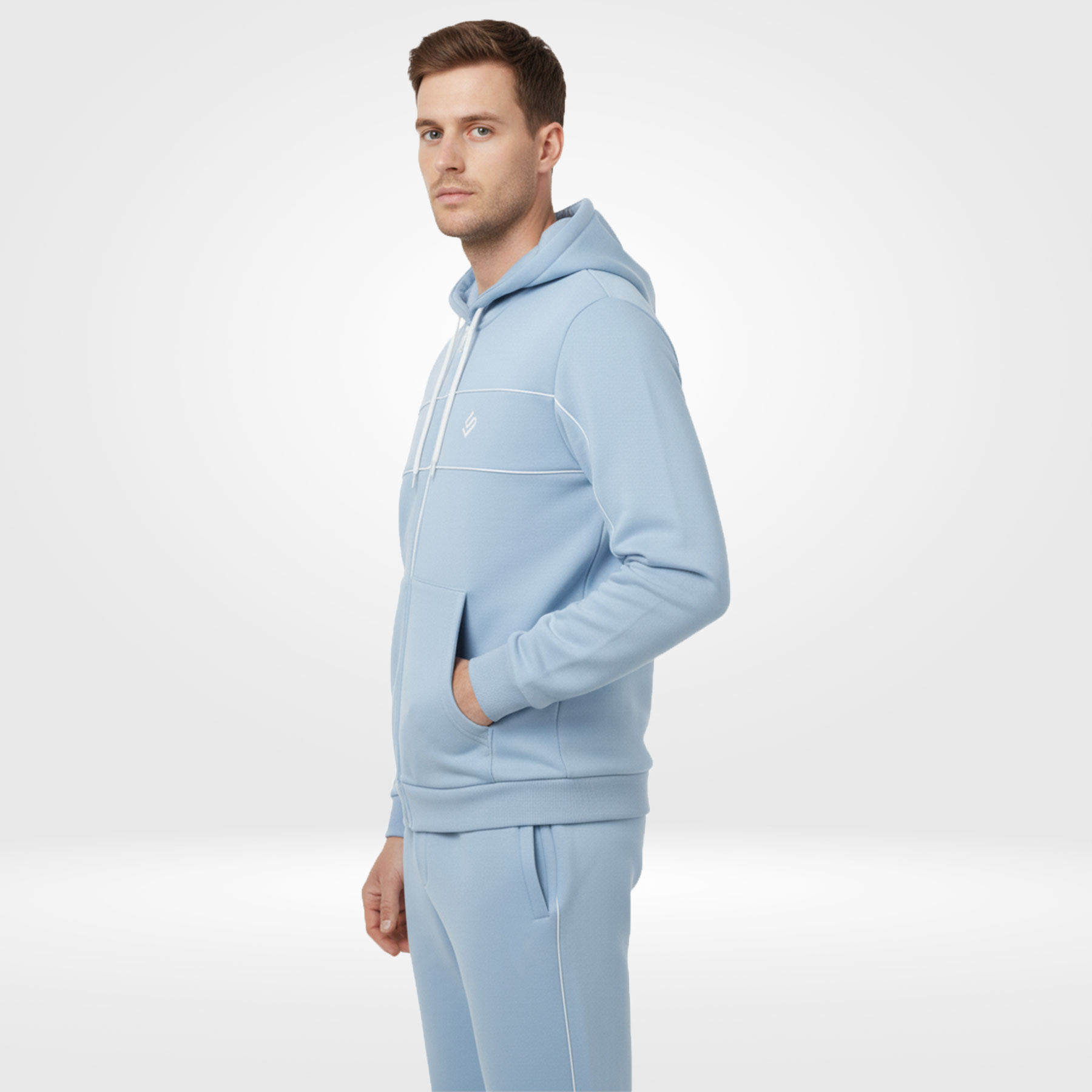 Sudadera Con Cierre Para Caballero Lineal Sport