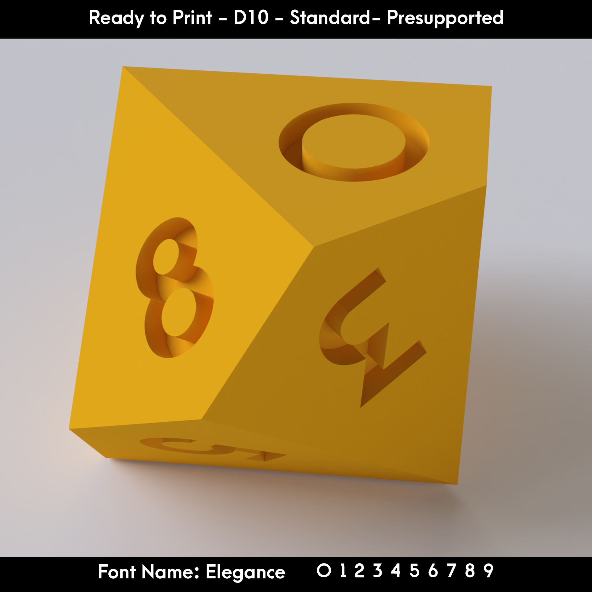 D10 Standard  - Elegance Font - Presupported