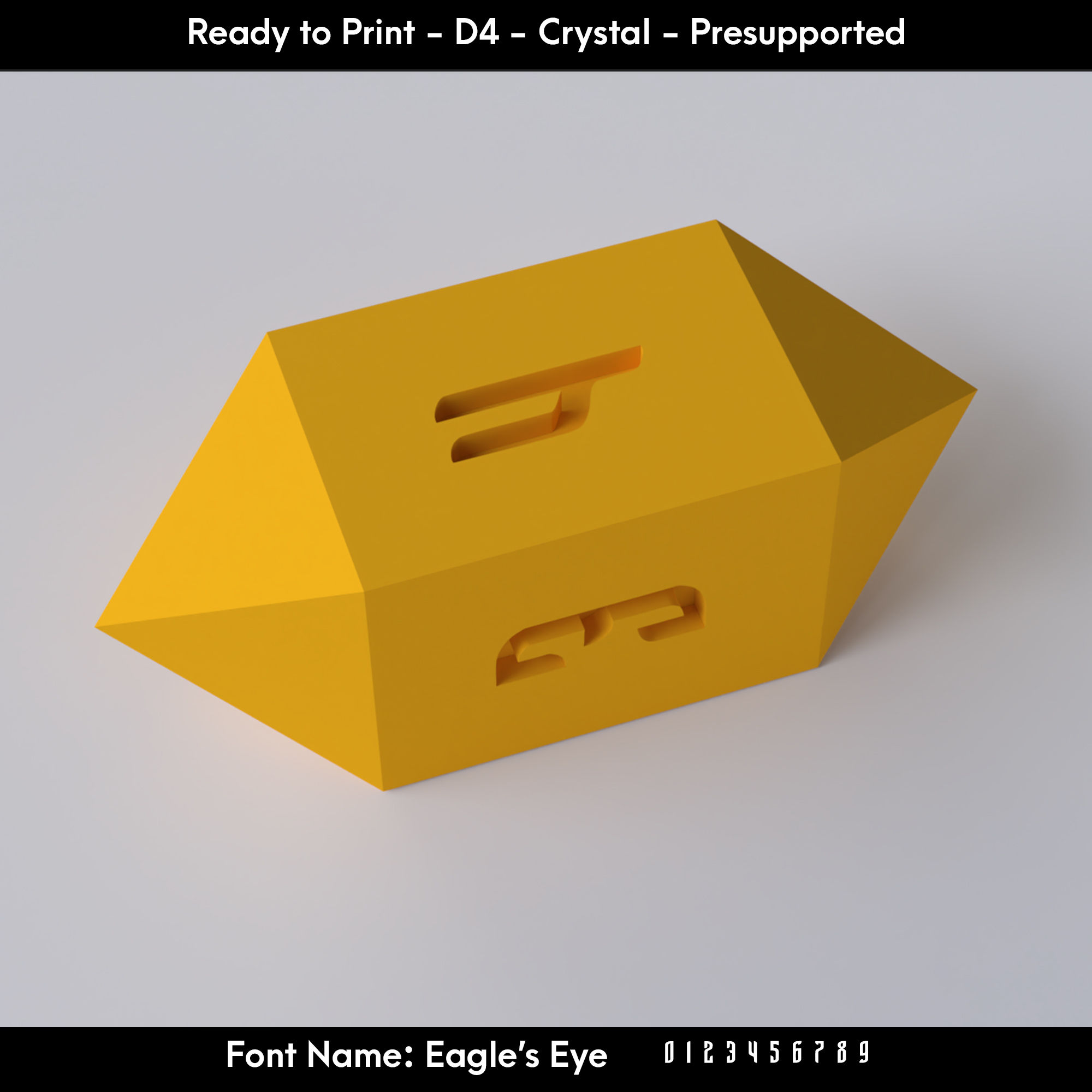 D4 Crystal - Eagle's Eye Font - Presupported