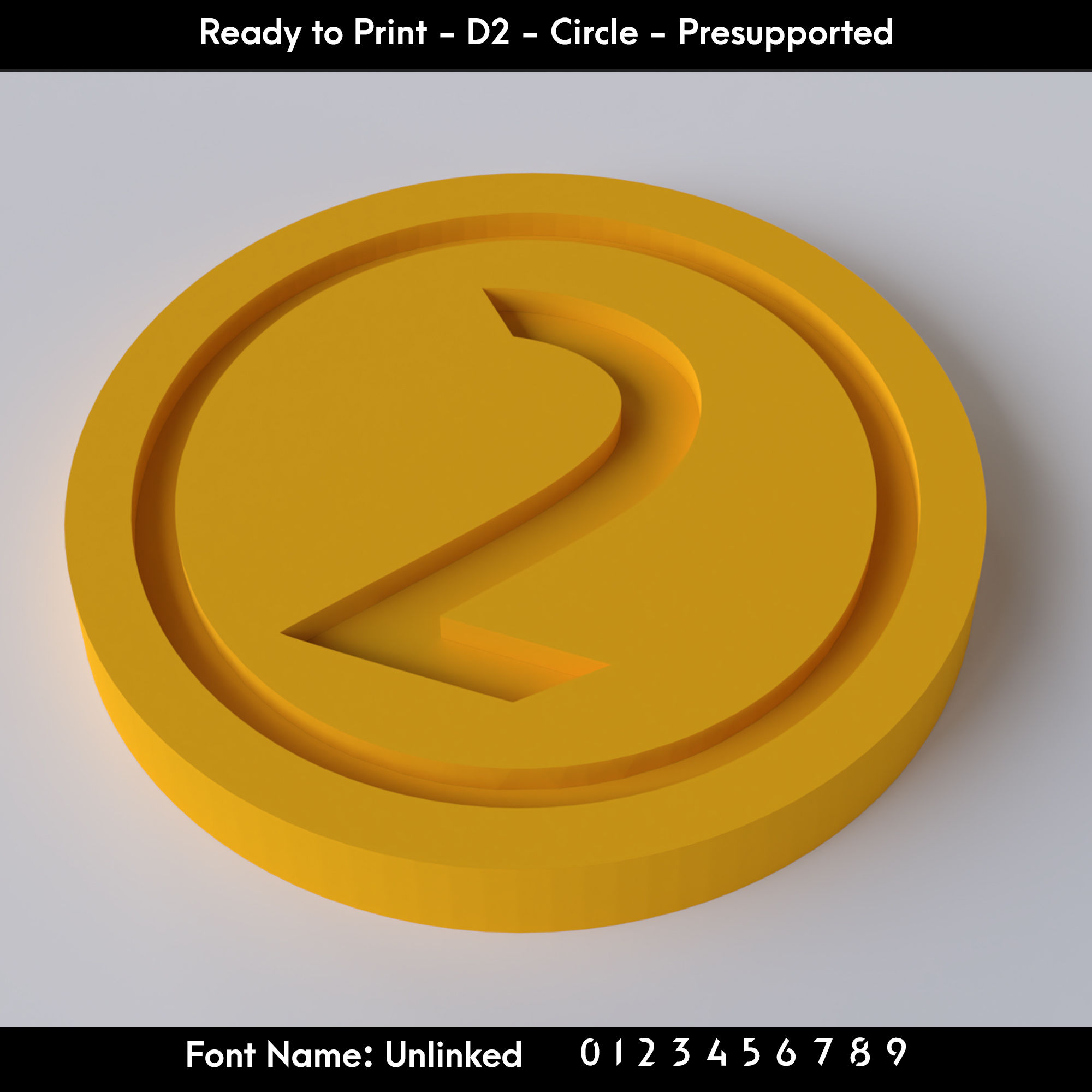 D2 Circle - Unlinked Font - Presupported