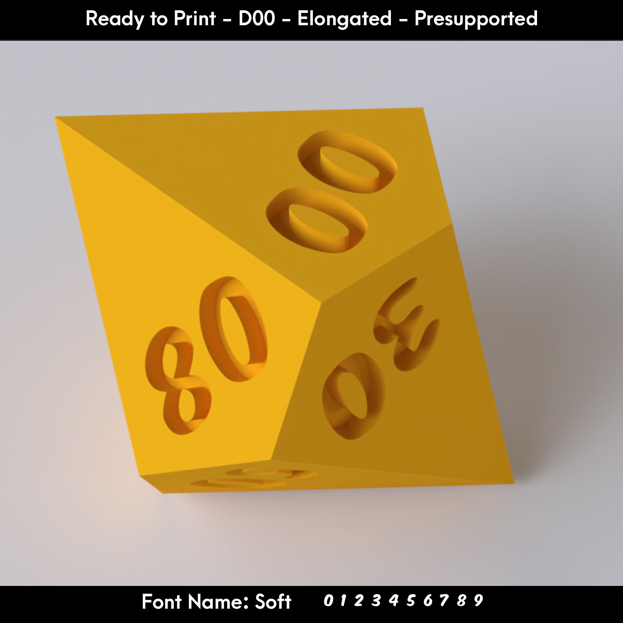 D00 Elongated - Soft Font - Presupported