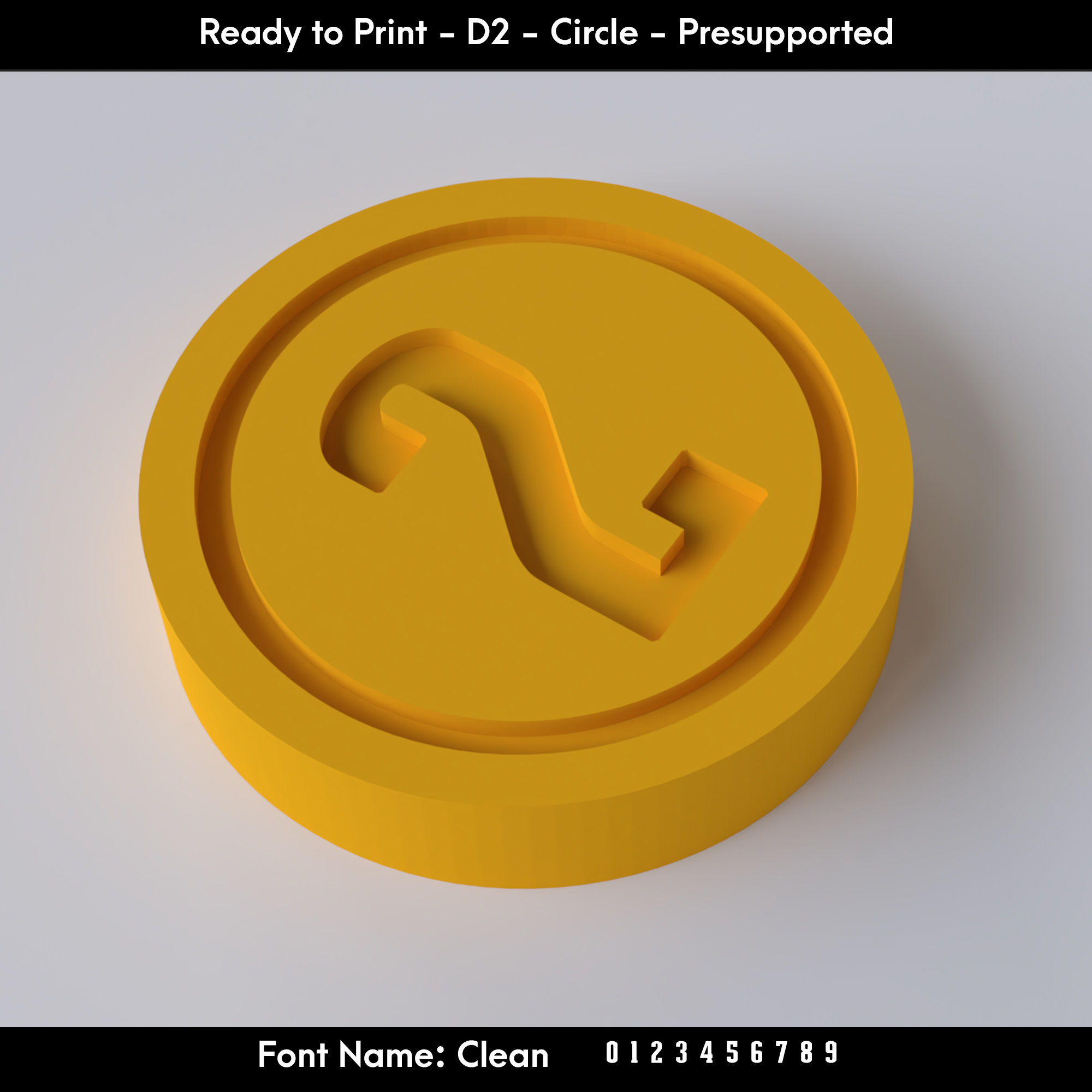 D2 Circle - Clean Font - Presupported