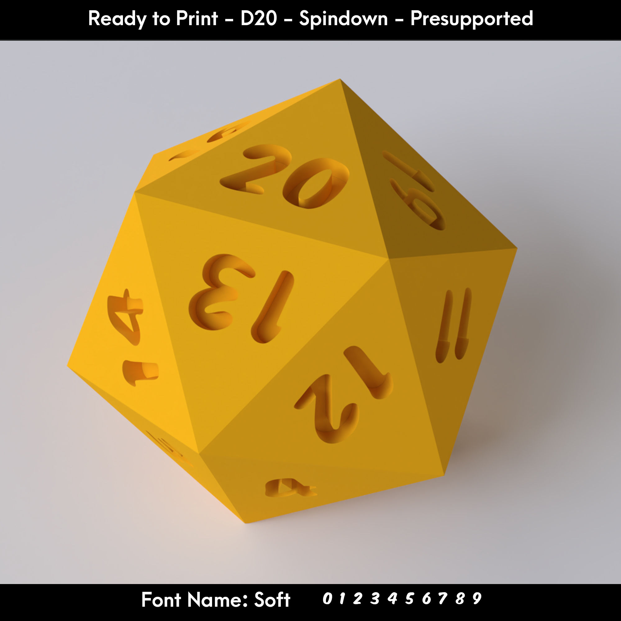D20 Spindown - Soft Font - Presupported