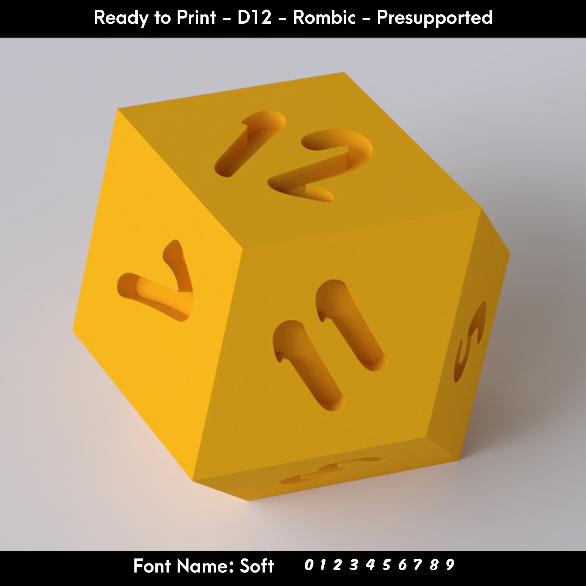 D12 Rombic - Soft Font - Presupported