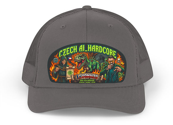 Czech AI Hardcore Retro Trucker Hat — Vintage Monster Patch Cap