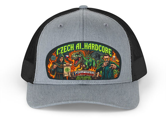 Czech AI Hardcore Retro Trucker Hat — Vintage Monster Patch Cap