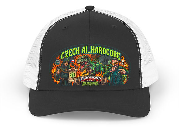 Czech AI Hardcore Retro Trucker Hat — Vintage Monster Patch Cap