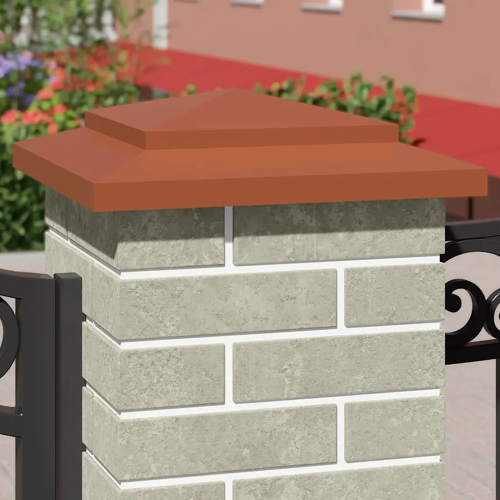 Миниатюра: Теракотова бетонна накривка 450 мм