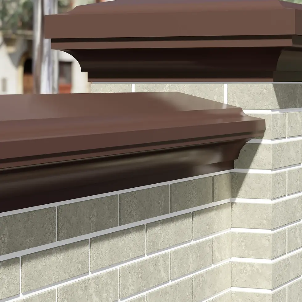 Прев'ю: Кришка з бетону на межу секції, коричнева