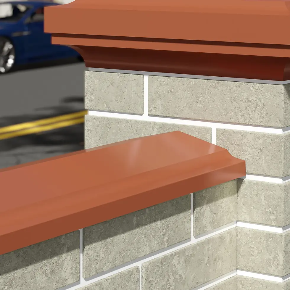 Прев'ю: Накривка бетонна декоративна, терракотова