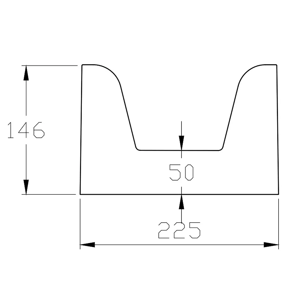 Миниатюра: Водовідний жолоб глибокий 750-225-146мм