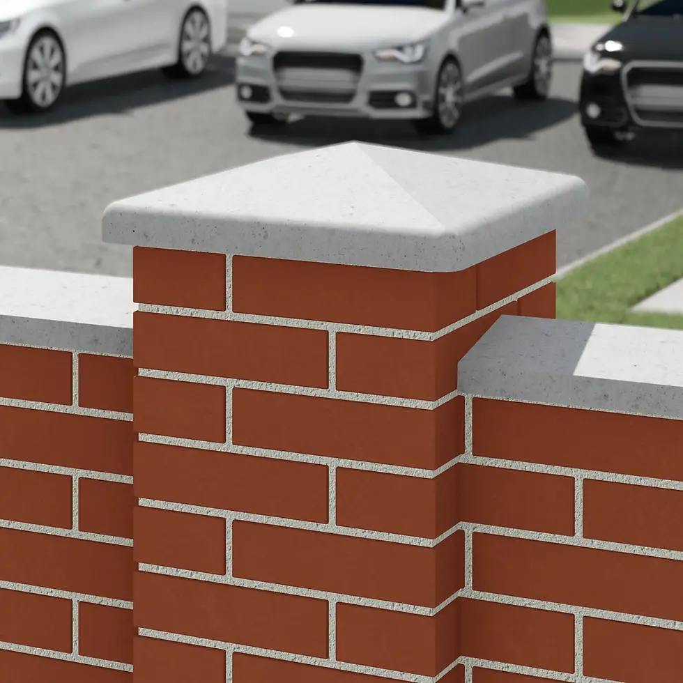 Прев'ю: Кришка на стовп 450х450 мм з бетону, натуральний сірий колір без фарбування