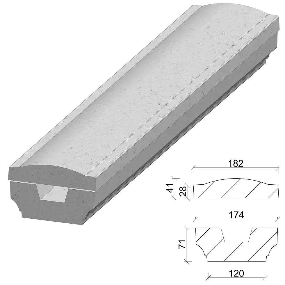 Миниатюра: Перило балюстради "Класика" з бетона