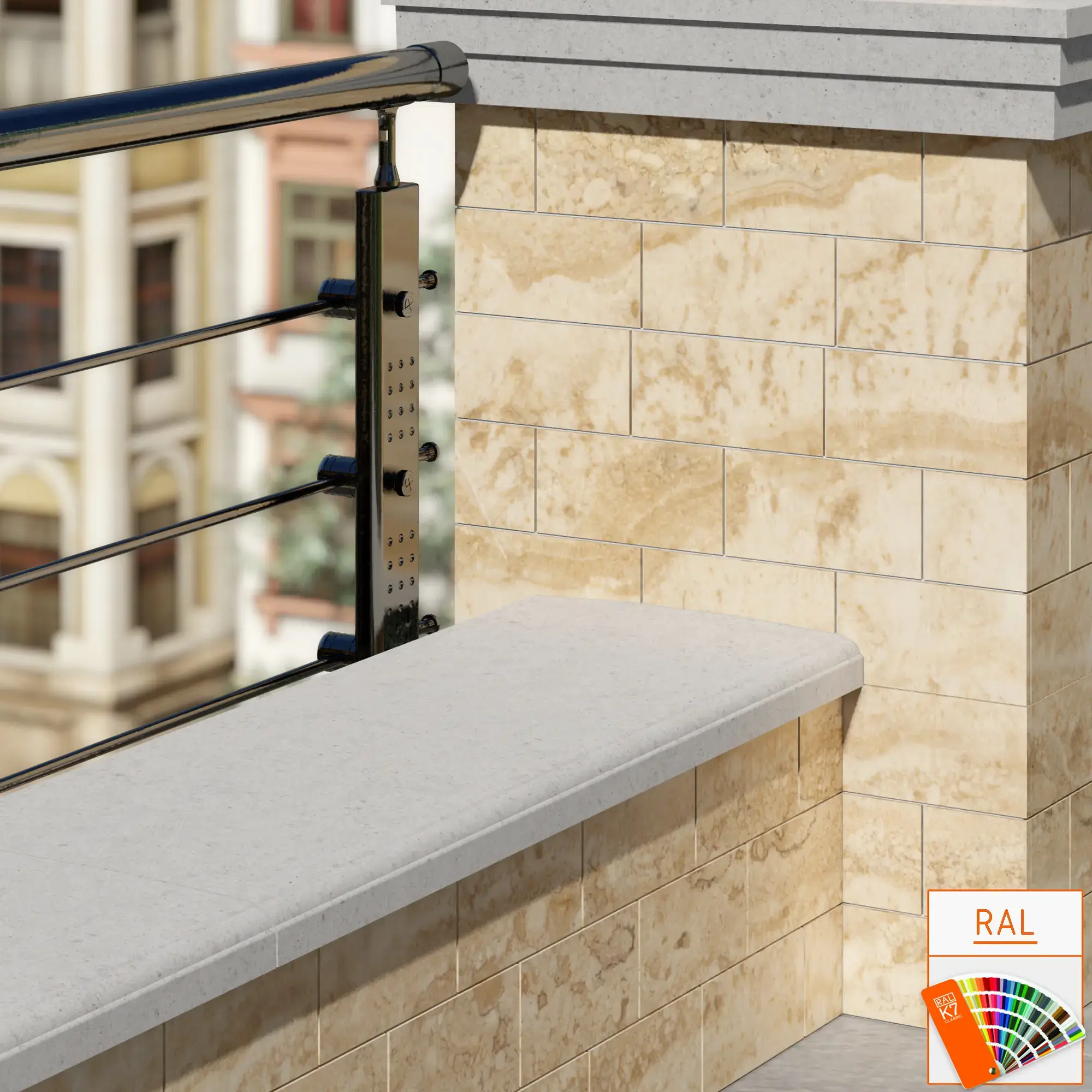 Накривка парапетна - Аркус - 370 мм