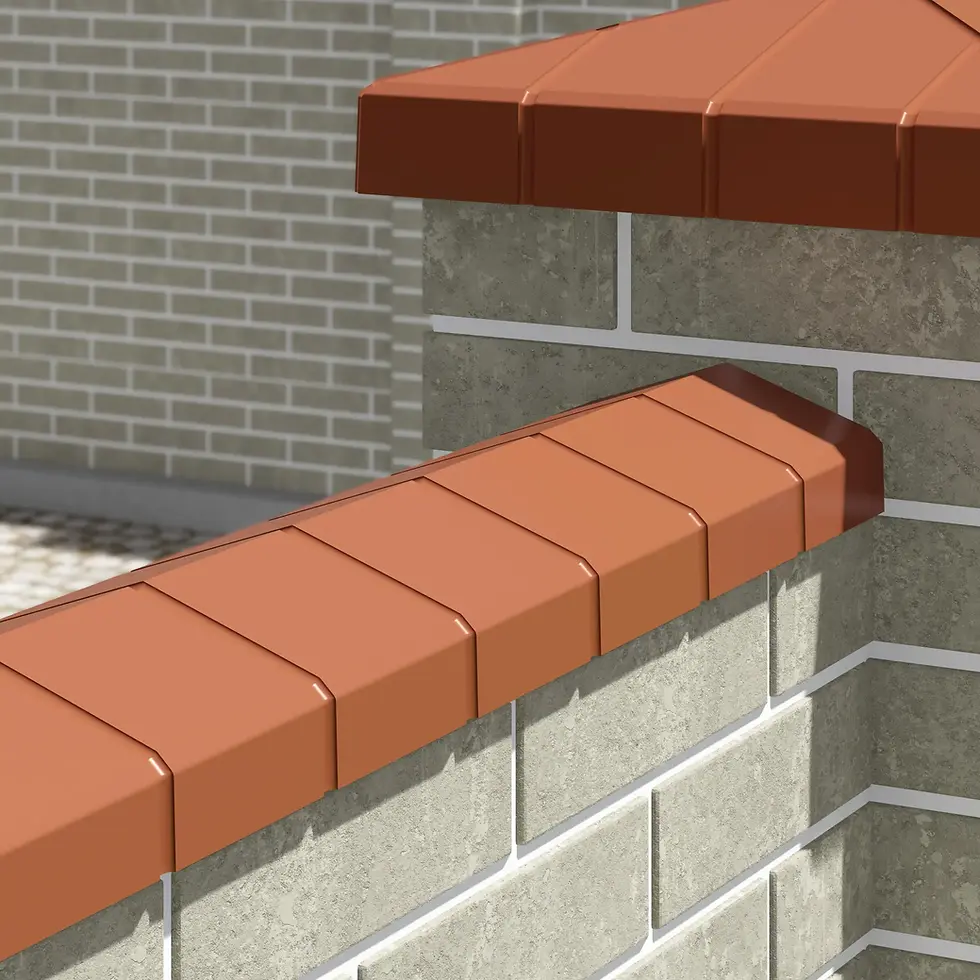 Прев'ю: Верхній бетонний елемент для цегли, терракотова