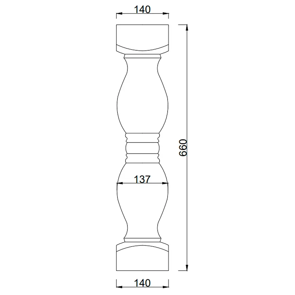 Прев'ю: Креслення балясина Б-8