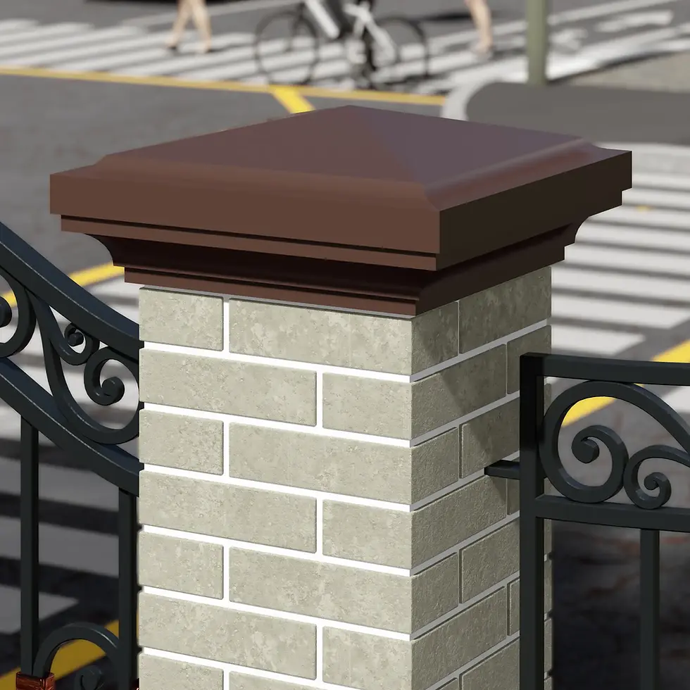 Миниатюра: бетонна накривка 475х475 мм піраміда коричнева