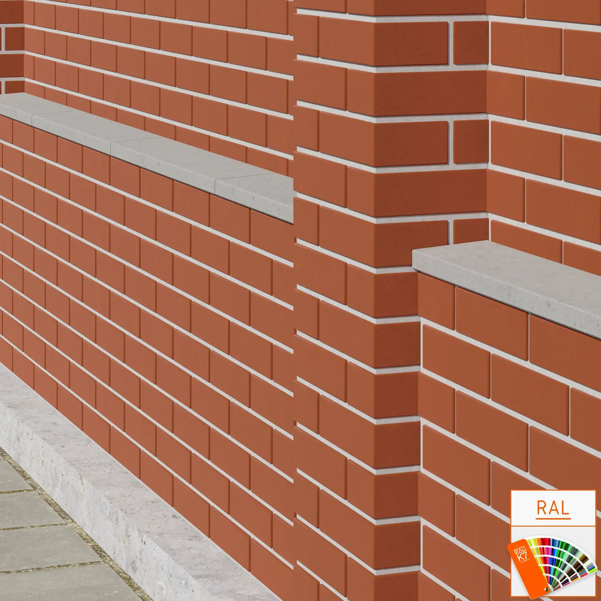 Кришка на цоколь паркану - Односхила - 120 мм