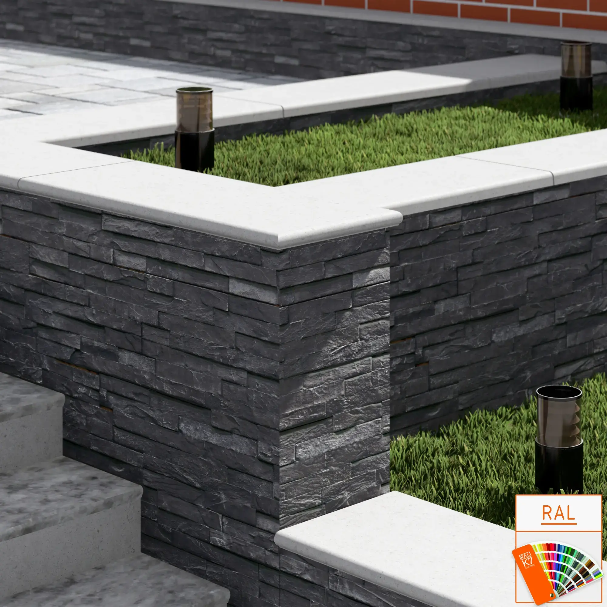 Накривка парапетна - Копінг - 375 мм