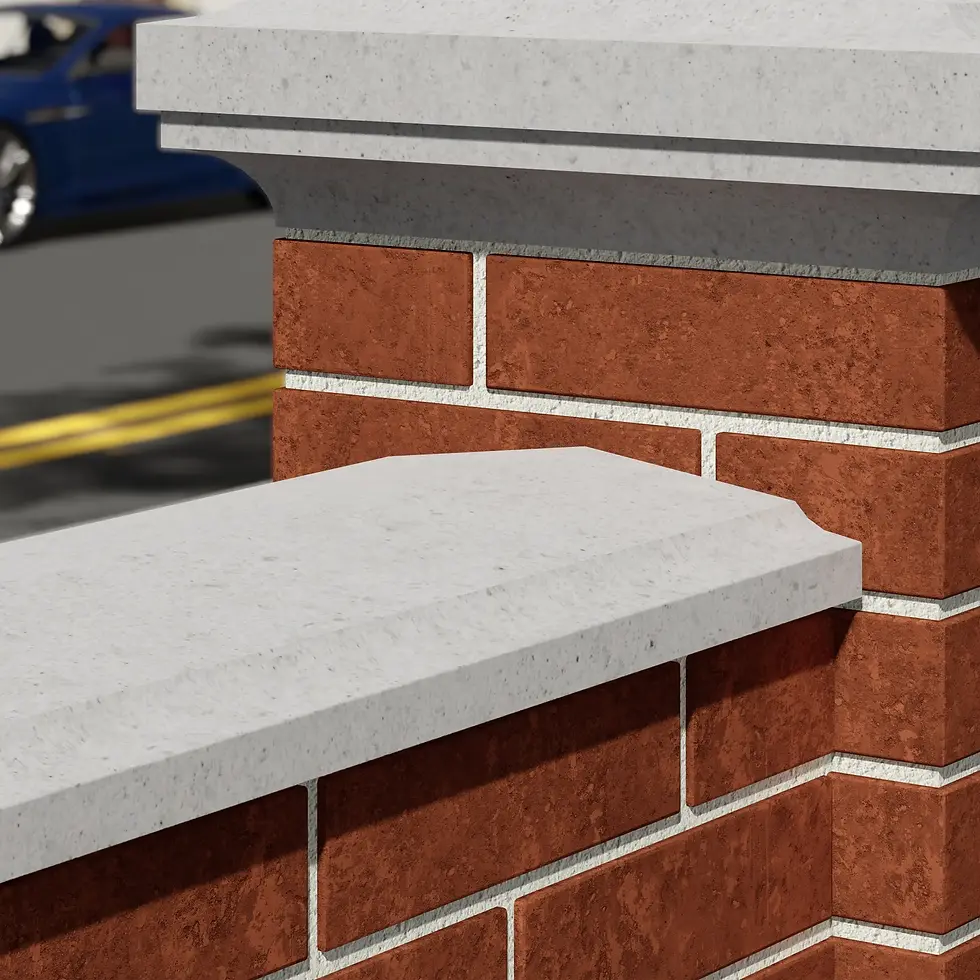 Прев'ю: Кришка на паркан із бетонної суміші, ширина 300 мм