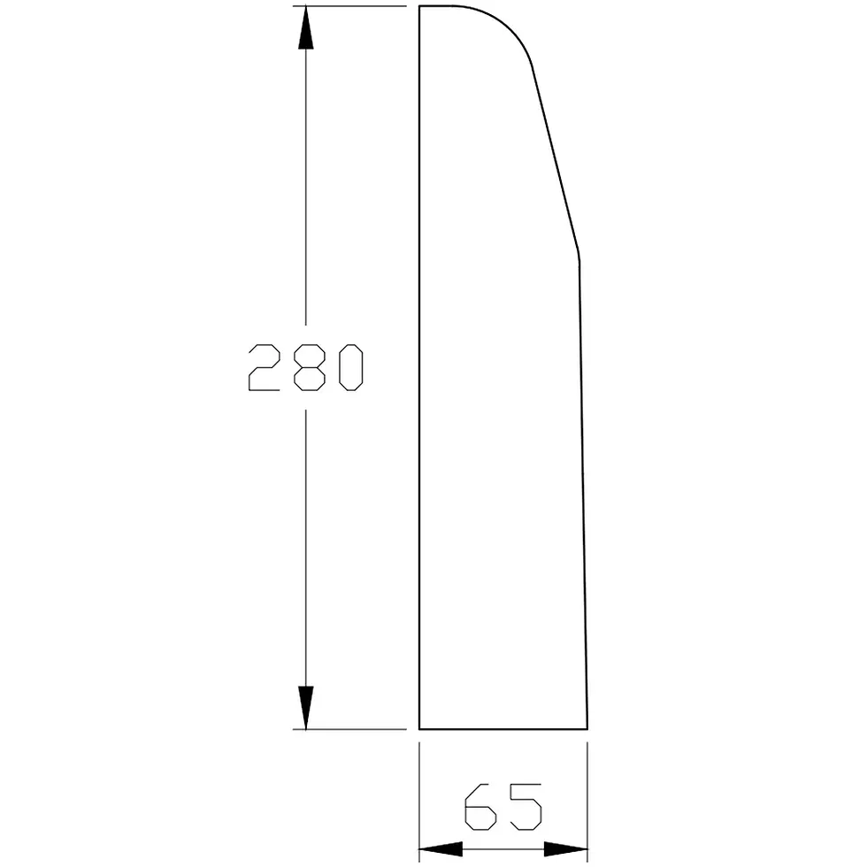 Прев'ю: Бордюр  (поребрик) парковий 750-64-280мм — правий