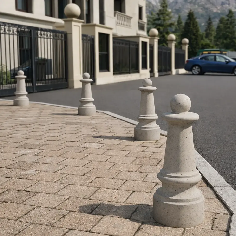 Декоративный бетонный столбик парковочный