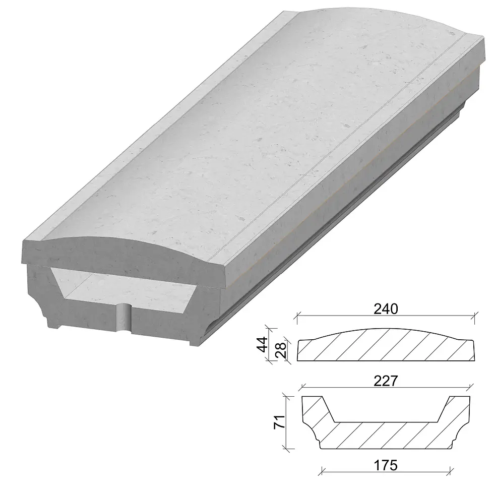 Миниатюра: Перило балюстради "Класика" з бетона
