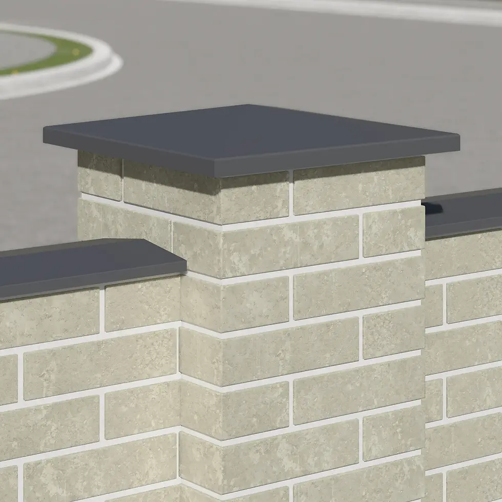 Миниатюра: декоративна кришка на стовп сірий бетон