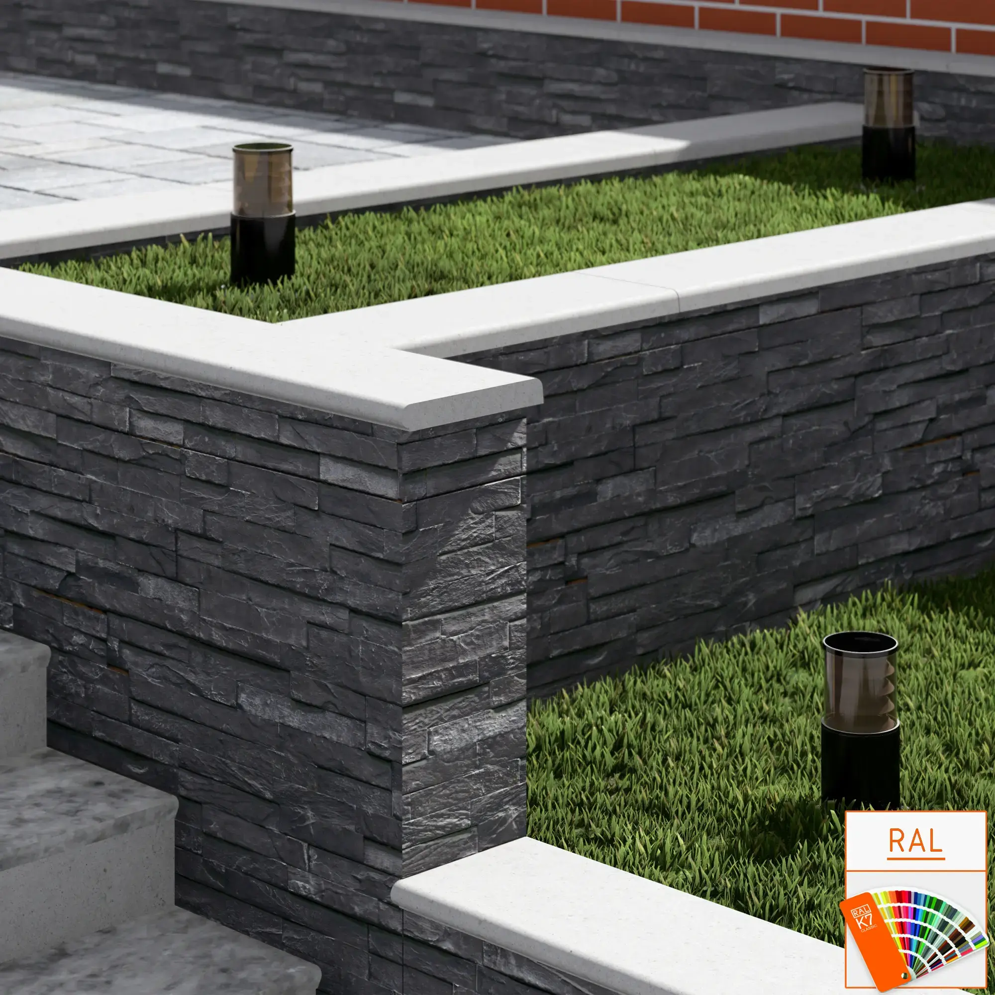 Накривка парапетна - Копінг - 255 мм