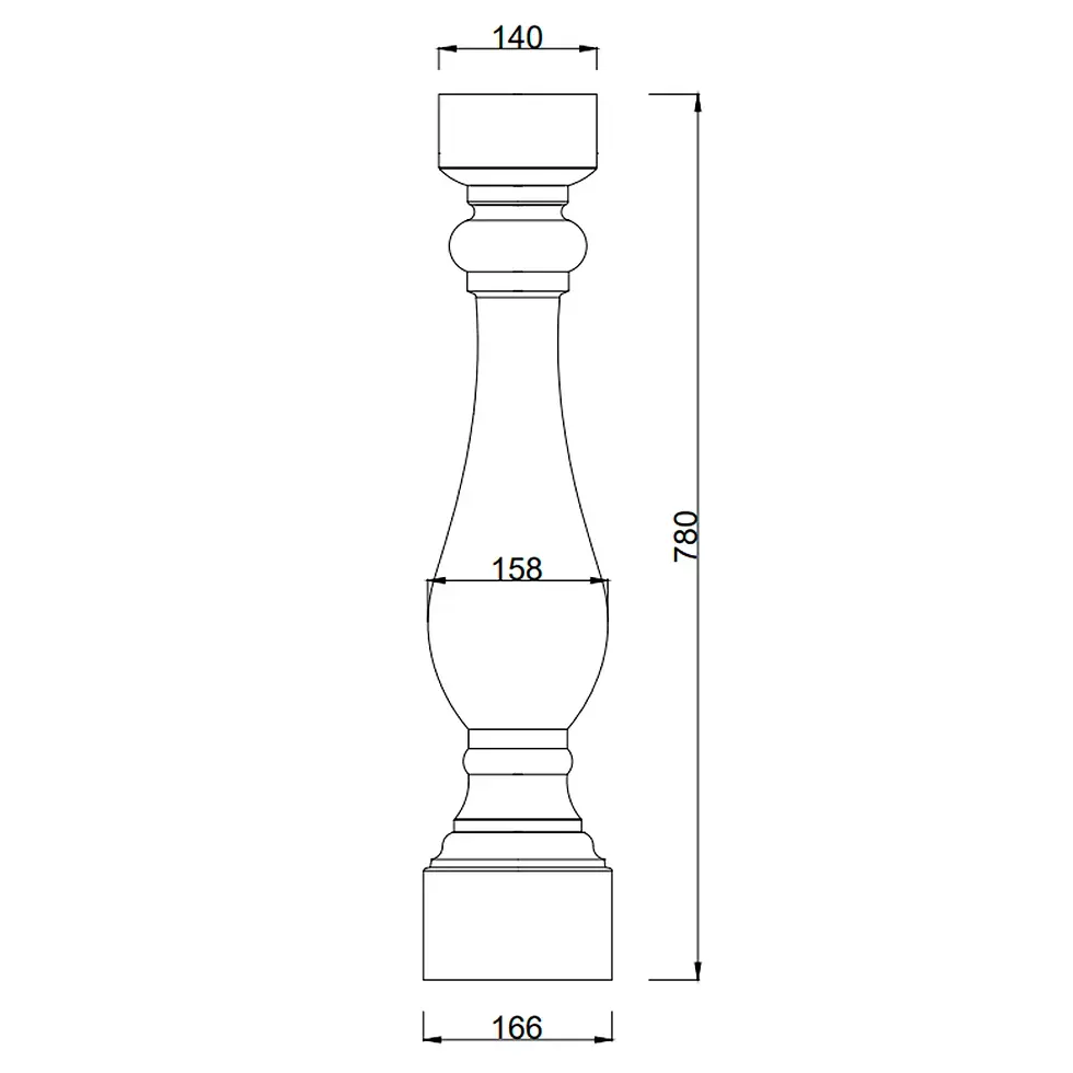 Миниатюра: креслення балясини б-14