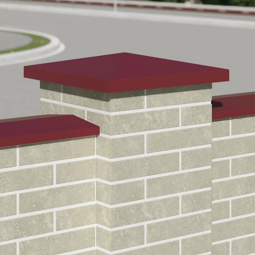 Миниатюра: бетонний ковпак червона гладка піраміда