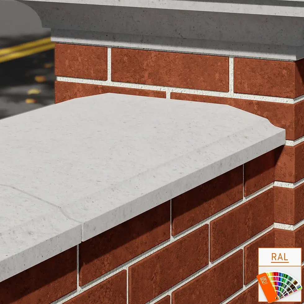 Захисна бетонна вершина паркану під фарбування