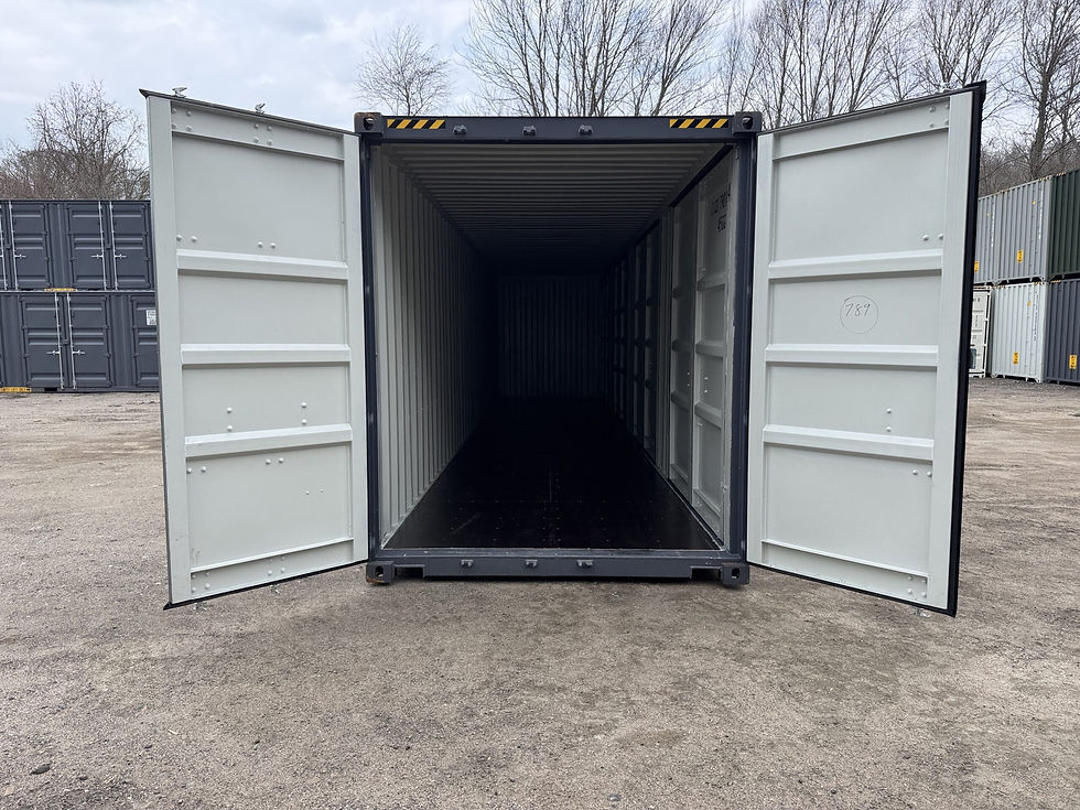 Thumbnail: 40′ x 8′ x 9.5′ Tall -New *High Cube*FOUR SIDE DOOR OPENINGS*Shipping Container