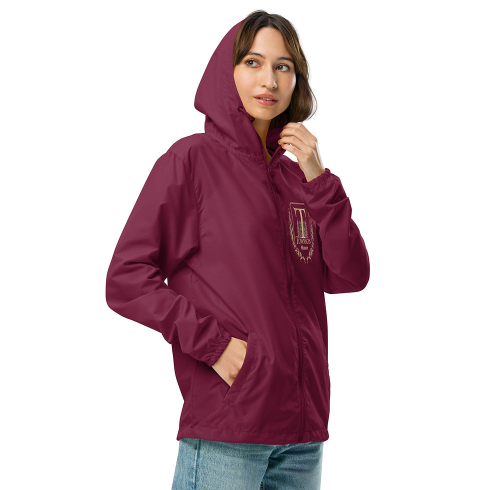 Thumbnail: Townson Manor Unisex lightweight zip up windbreaker