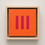 Orange, Sliced, geometric artwork by Laura Johnson from the There Is A Box exhibition