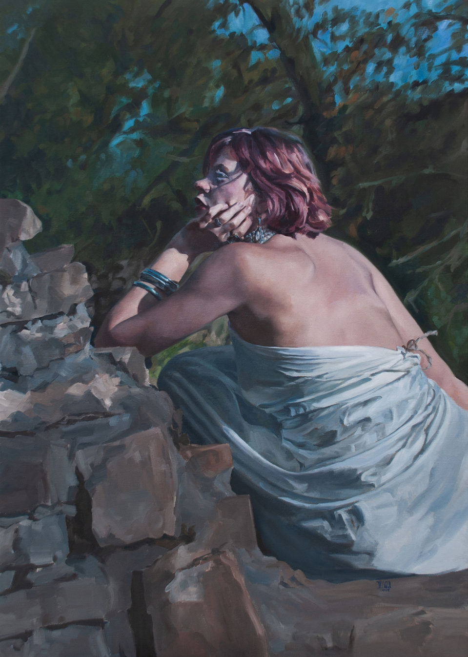 Oil on Canvas Figurative Painting by Joscha Flück