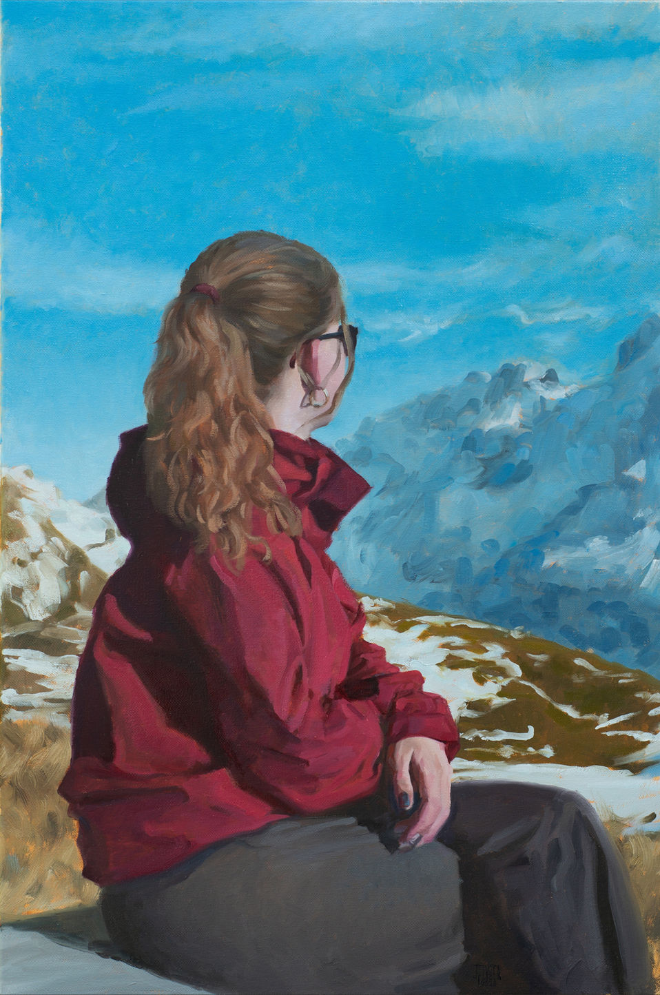 Oil on Canvas Portrait Painting by Joscha Flück