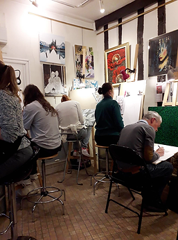 Atelier Galerie Etre Cours de dessin et peinture Rouen Petit groupe particulier et semi particulier