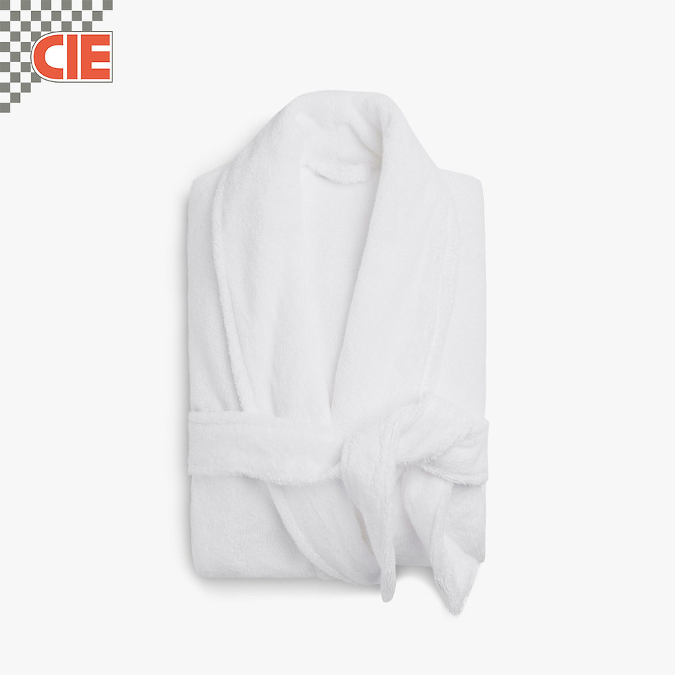 Thumbnail: "Unisex hotel spa bathrobe" – "Comfortable and stylish unisex waffle hotel bathrobe, ideal for spa and in-room relaxation."