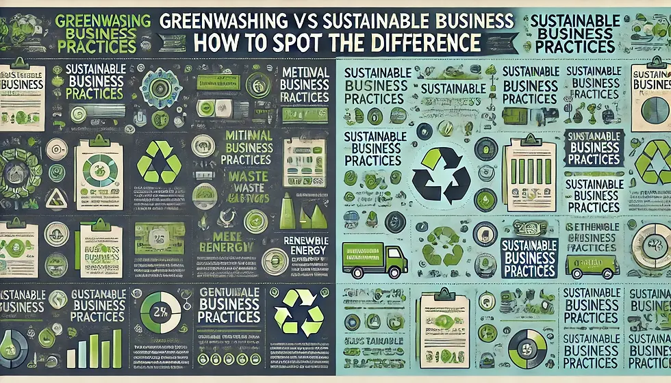 Learn how to differentiate between greenwashing and genuine sustainable business practices to make informed choices and support truly eco-friendly brands.