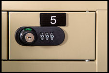 Individually numbered lockers