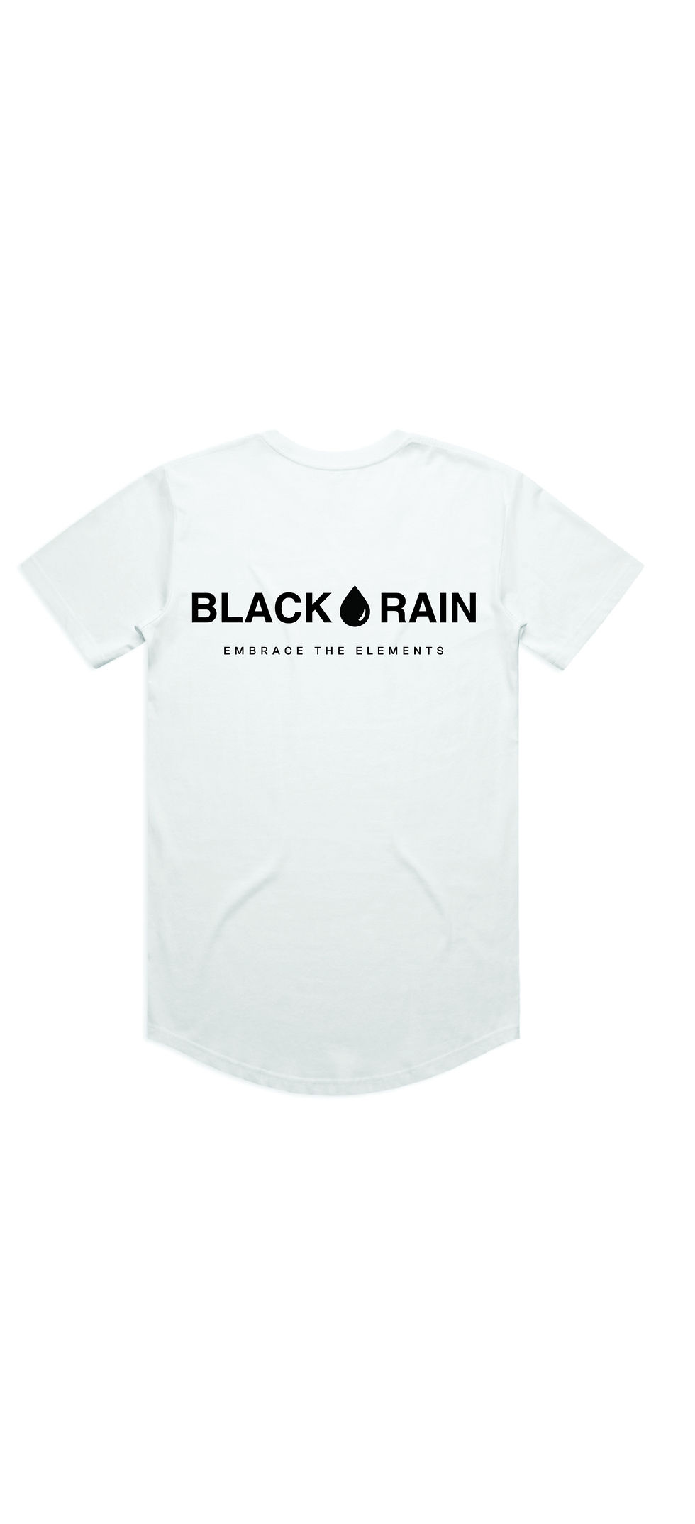 Thumbnail: Mens Black Rain Drop 2 Curved Staple Tee