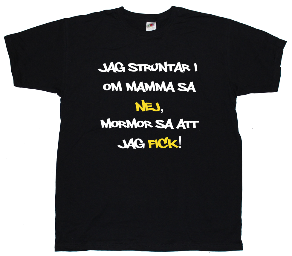 Miniatyrbild: Barn t-shirt Jag struntar i om mamma sa nej, mormor sa att jag fick!
