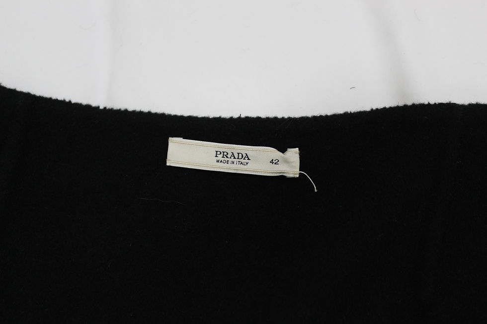 Thumbnail: PRADA WOOL AND FUR TRIMMED SKIRT
