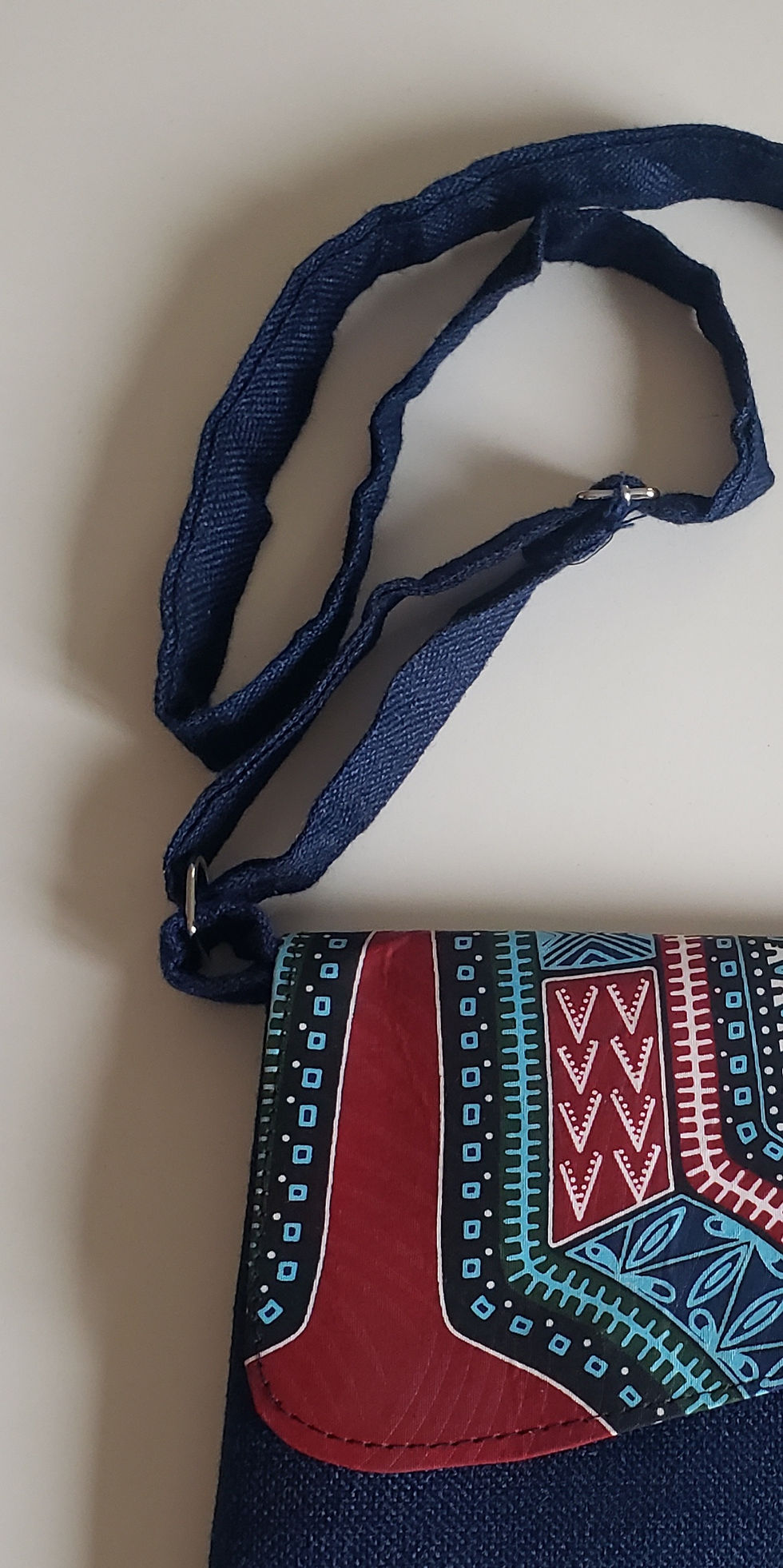 Thumbnail: Blue African Kitenge Shoulder Bag