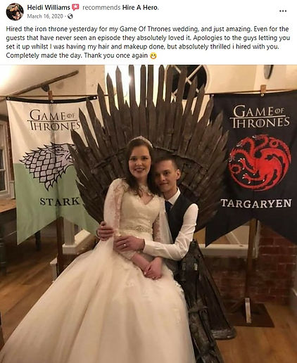 iron throne hire review