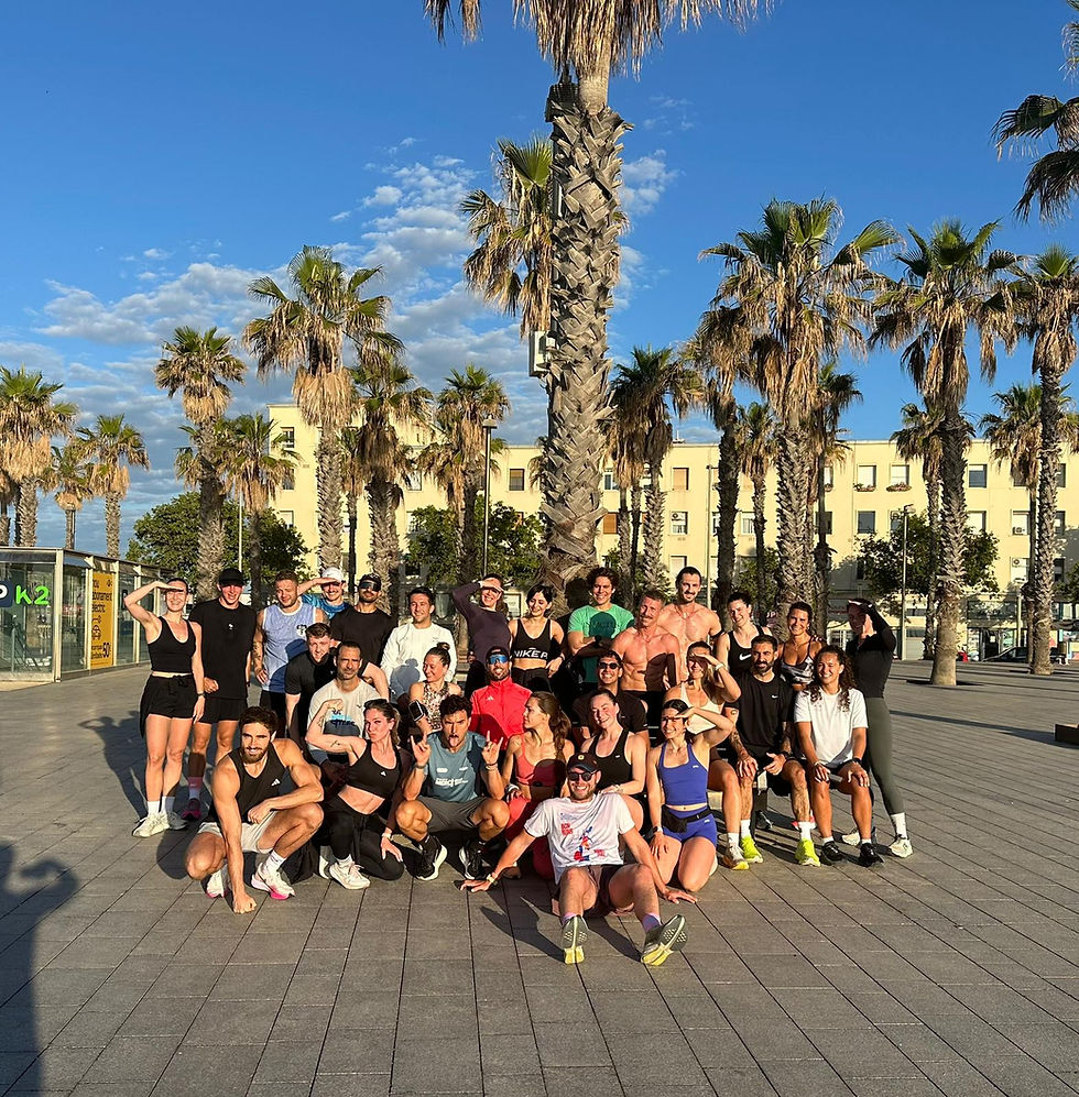 Running Fartlek group with the HYBRD ACADEMY