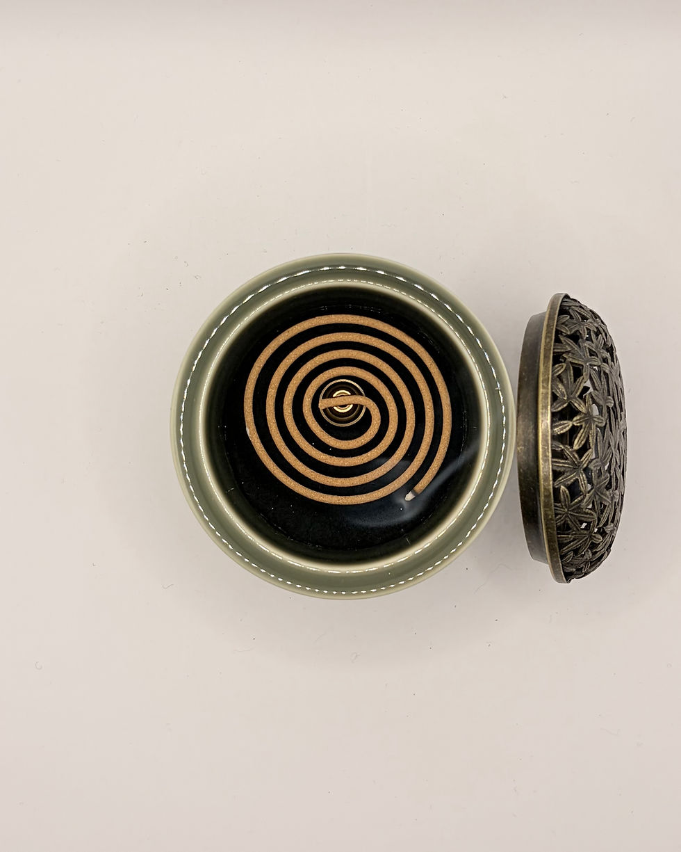 Thumbnail: Handmade Glazed Porcelain Incense Coil Burner