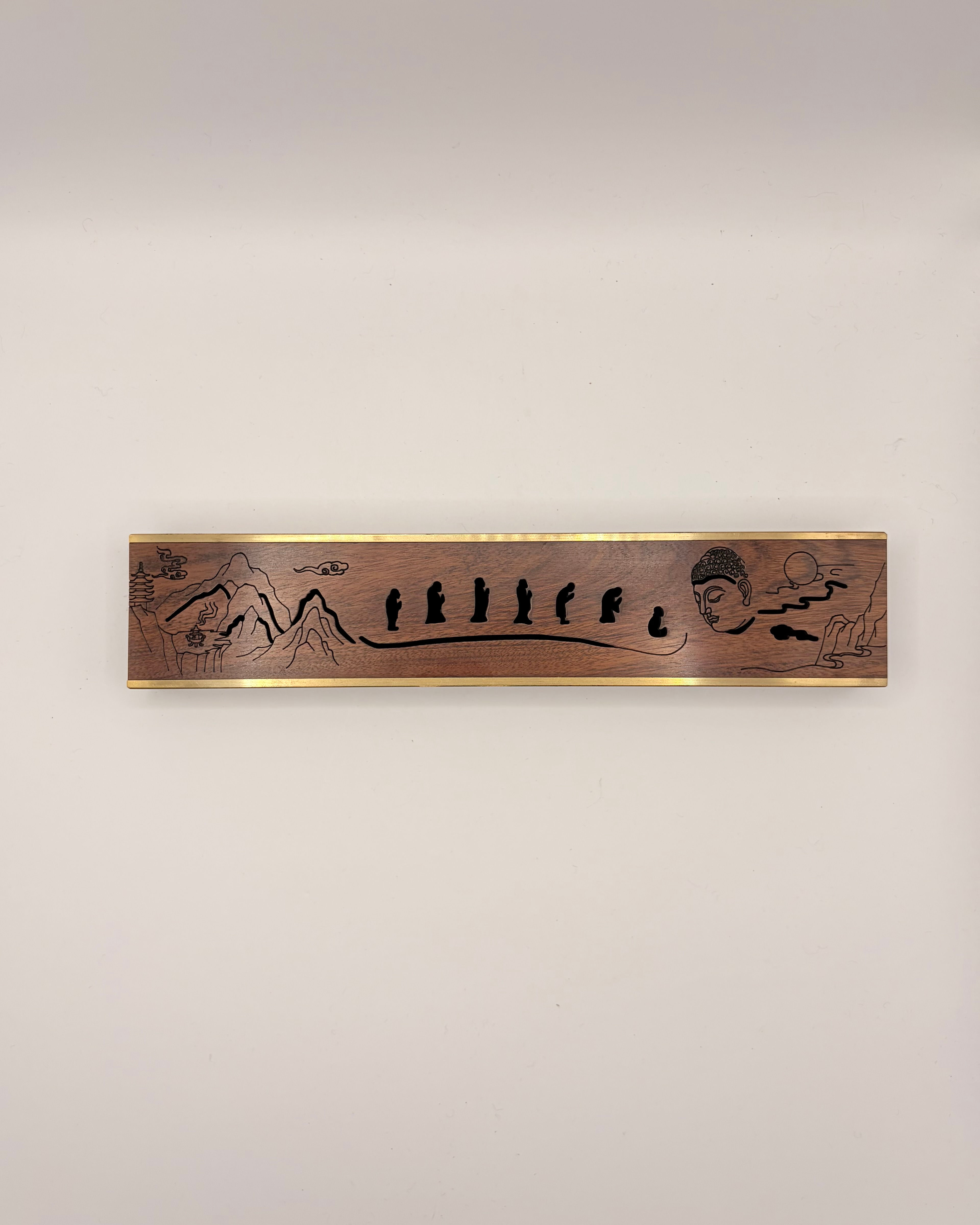 Handmade Golden Ebony Wood Incense Stick Burner