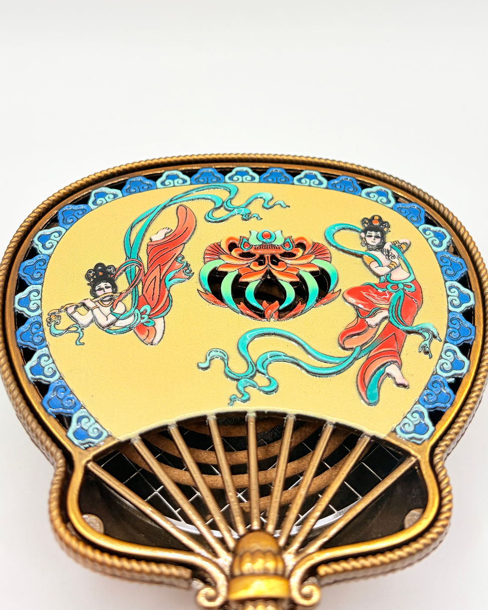 Thumbnail: Dunhuang Mural Fan-Shaped Enamel Coil Incense Burner